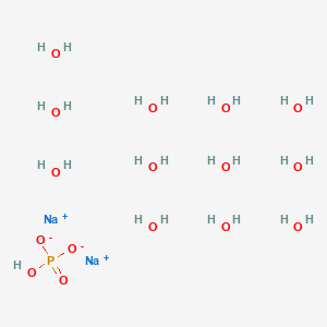 molecular formula H25Na2O16P B158122 Sodium phosphate dibasic dodecahydrate CAS No. 10039-32-4