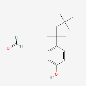 B1581223 Formaldehyde, polymer with 4-(1,1,3,3-tetramethylbutyl)phenol CAS No. 26678-93-3