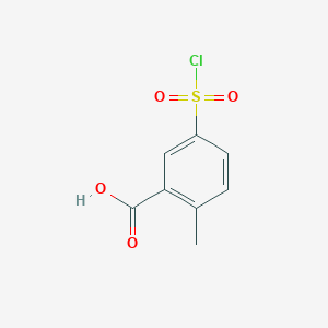 molecular formula C8H7ClO4S B1581297 5-(Chlorosulfonyl)-2-methylbenzoic acid CAS No. 89001-57-0