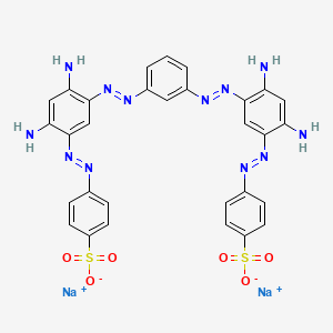 molecular formula C30H26N12NaO6S2 B1581305 Disodium 4,4'-[1,3-phenylenebis[azo(4,6-diamino-3,1-phenylene)azo]]bis(benzenesulphonate) CAS No. 6252-62-6