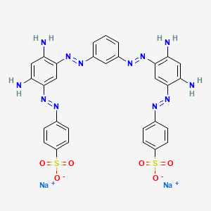 molecular formula C30H24N12Na2O6S2 B1581305 Disodium 4,4'-[1,3-phenylenebis[azo(4,6-diamino-3,1-phenylene)azo]]bis(benzenesulphonate) CAS No. 6252-62-6