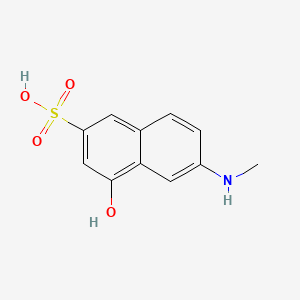 molecular formula C11H11NO4S B1581306 4-Hydroxy-6-methylamino-2-naphthalene sulfonic acid CAS No. 6259-53-6