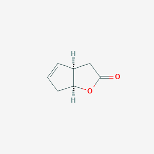 molecular formula C7H8O2 B1581323 (3aR,6aS)-3,3a,6,6a-tetrahydro-2H-cyclopenta[b]furan-2-one CAS No. 43119-28-4