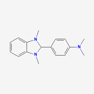 molecular formula C17H21N3 B1581331 4-(1,3-dimethyl-2H-benzimidazol-2-yl)-N,N-dimethylaniline CAS No. 302818-73-1