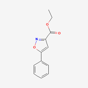 molecular formula C12H11NO3 B1581346 Ethyl 5-phenylisoxazole-3-carboxylate CAS No. 7063-99-2