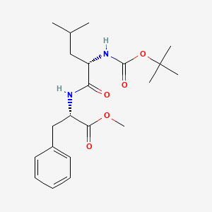 molecular formula C21H32N2O5 B1581360 (S)-Methyl 2-((S)-2-((tert-butoxycarbonyl)amino)-4-methylpentanamido)-3-phenylpropanoate CAS No. 5874-73-7