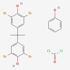 molecular formula C22H18Br4Cl2O4 B1581368 carbonyl dichloride;2,6-dibromo-4-[2-(3,5-dibromo-4-hydroxyphenyl)propan-2-yl]phenol;phenol CAS No. 94334-64-2