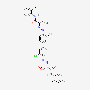molecular formula C35H32Cl2N6O4 B1581385 2-[[2-chloro-4-[3-chloro-4-[[1-(2-methylanilino)-1,3-dioxobutan-2-yl]diazenyl]phenyl]phenyl]diazenyl]-N-(2,4-dimethylphenyl)-3-oxobutanamide CAS No. 78952-72-4