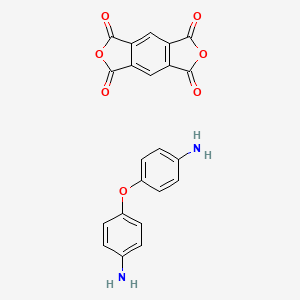 molecular formula C22H14N2O7 B1581387 POLY(PYROMELLITIC DIANHYDRIDE-CO-4,4'-OXYDIANILINE), AMIC ACID CAS No. 25038-81-7