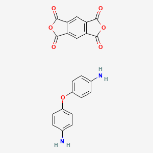 molecular formula C22H14N2O7 B1581387 1H,3H-Benzo(1,2-c:4,5-c')difuran-1,3,5,7-tetrone, polymer with 4,4'-oxybis(benzenamine) CAS No. 25038-81-7