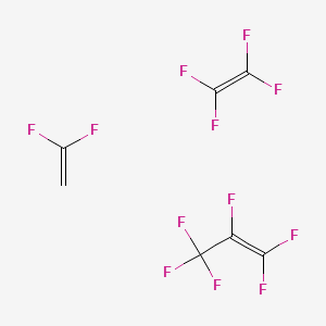 molecular formula C7H2F12 B1581391 1-Propene, 1,1,2,3,3,3-hexafluoro-, polymer with 1,1-difluoroethene and tetrafluoroethene CAS No. 25190-89-0