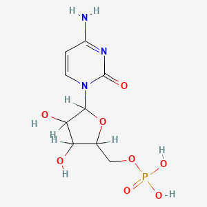 molecular formula C9H14N3O8P B1581410 [5-(4-amino-2-oxopyrimidin-1-yl)-3,4-dihydroxyoxolan-2-yl]methyl dihydrogen phosphate CAS No. 30811-80-4