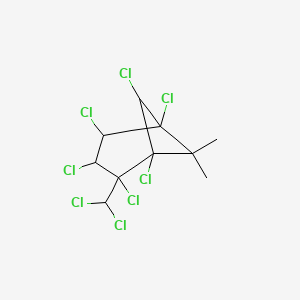molecular formula C10H10Cl8 B1581427 1,2,3,4,5,7-Hexachloro-2-(dichloromethyl)-6,6-dimethylbicyclo[3.1.1]heptane CAS No. 84227-47-4
