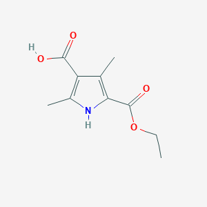 molecular formula C10H13NO4 B1581437 5-(Ethoxycarbonyl)-2,4-dimethyl-1H-pyrrole-3-carboxylic acid CAS No. 5408-10-6