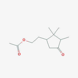 molecular formula C12H20O3 B158146 2-(2,2,3-Trimethyl-4-oxocyclopentyl)ethyl acetate CAS No. 1901-39-9