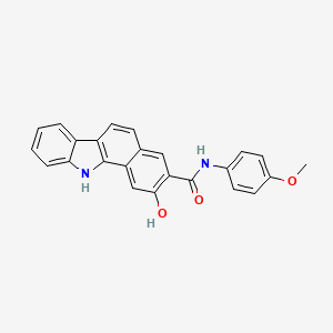 molecular formula C24H18N2O3 B1581510 11H-Benzo[a]carbazole-3-carboxamide, 2-hydroxy-N-(4-methoxyphenyl)- CAS No. 86-19-1