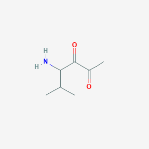 molecular formula C7H13NO2 B158154 4-Amino-5-methylhexane-2,3-dione CAS No. 130476-77-6