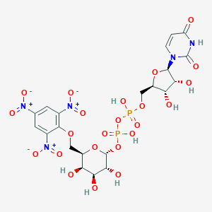 molecular formula C21H25N5O23P2 B158160 2,4,6-Trinitrophenyl-uridine diphosphate galactose CAS No. 129726-82-5