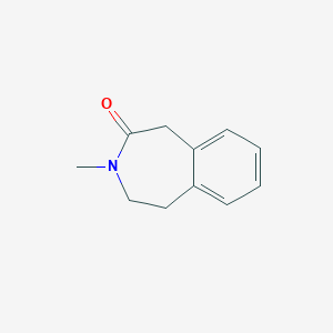 molecular formula C11H13NO B1581603 3-methyl-4,5-dihydro-1H-benzo[d]azepin-2(3H)-one CAS No. 73644-95-8