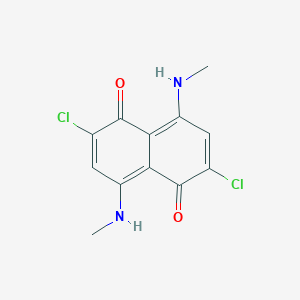 molecular formula C12H10Cl2N2O2 B158161 2,6-Dichloro-4,8-bis(methylamino)naphthalene-1,5-dione CAS No. 135790-38-4
