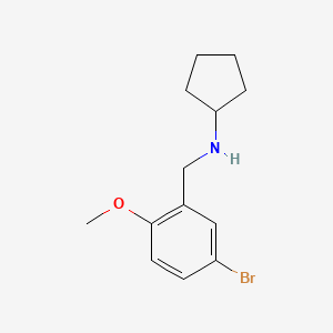 molecular formula C13H18BrNO B1581620 N-(5-Bromo-2-methoxybenzyl)cyclopentanamine CAS No. 418779-19-8