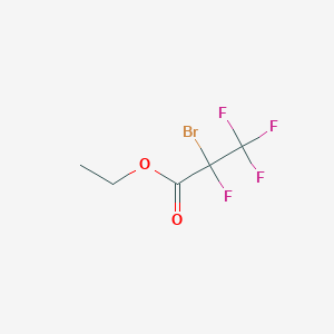molecular formula C5H5BrF4O2 B158165 Ethyl 2-bromo-2,3,3,3-tetrafluoropropanoate CAS No. 10186-73-9