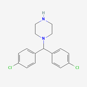 molecular formula C17H18Cl2N2 B1581668 1-(4,4'-Dichlorobenzhydryl)piperazine CAS No. 27469-61-0