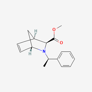 molecular formula C16H19NO2 B1581688 (1S,3S,4R)-Methyl 2-((R)-1-phenylethyl)-2-azabicyclo[2.2.1]hept-5-ene-3-carboxylate CAS No. 130194-96-6