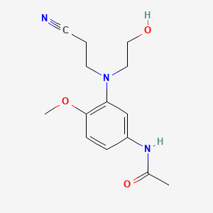 molecular formula C14H19N3O3 B1581709 N-[3-(2-cyanoethyl-(2-hydroxyethyl)amino)-4-methoxyphenyl]acetamide CAS No. 22588-78-9