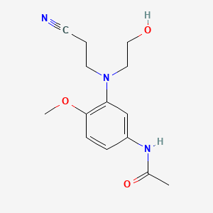 molecular formula C14H19N3O3 B1581709 Acetamide, N-[3-[(2-cyanoethyl)(2-hydroxyethyl)amino]-4-methoxyphenyl]- CAS No. 22588-78-9