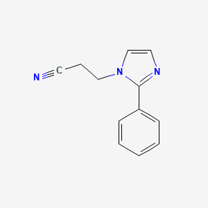 molecular formula C12H11N3 B1581713 1H-Imidazole-1-propanenitrile, 2-phenyl- CAS No. 23996-12-5