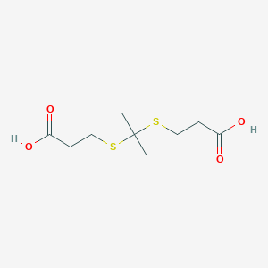 molecular formula C9H16O4S2 B1581769 3-[2-(2-carboxyethylsulfanyl)propan-2-ylsulfanyl]propanoic Acid CAS No. 4265-59-2