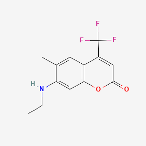 2H-1-Benzopyran-2-one, 7-(ethylamino)-6-methyl-4-(trifluoromethyl)-