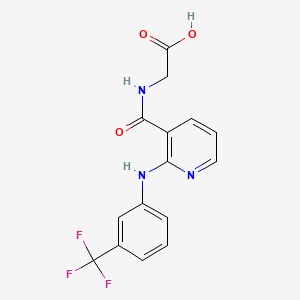 molecular formula C15H12F3N3O3 B1581819 N-((2-((3-(Trifluoromethyl)phenyl)amino)pyridin-3-yl)carbonyl)glycine CAS No. 23869-84-3