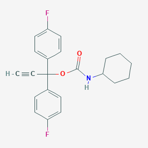 Cyclohexanecarbamic acid, 1,1-bis(p-fluorophenyl)-2-propynyl ester