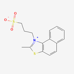 molecular formula C15H16NO3S2+ B1581826 2-Methyl-1-(3-sulphonatopropyl)naphtho(1,2-d)thiazolium CAS No. 3176-77-0