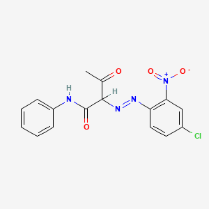 molecular formula C16H13ClN4O4 B1581837 Butanamide, 2-[(4-chloro-2-nitrophenyl)azo]-3-oxo-N-phenyl- CAS No. 4106-76-7