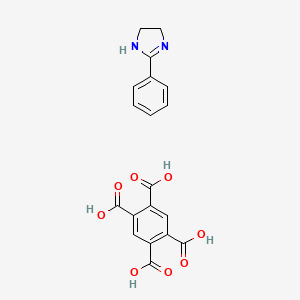 molecular formula C19H16N2O8 B1581843 benzene-1,2,4,5-tetracarboxylic acid;2-phenyl-4,5-dihydro-1H-imidazole CAS No. 54553-90-1