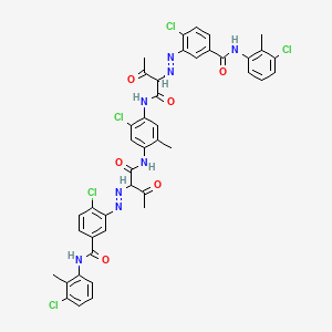 3,3'-[(2-Chloro-5-methyl-p-phenylene)bis[imino(1-acetyl-2-oxoethylene)azo]]bis[4-chloro-N-(3-chloro-o-tolyl)benzamide]