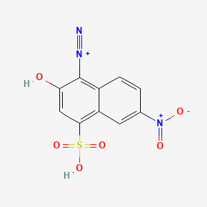 molecular formula C10H6N3O6S+ B1581852 1-Naphthalenediazonium, 2-hydroxy-6-nitro-4-sulfo- CAS No. 50412-00-5