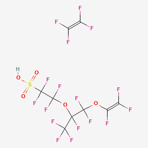 molecular formula C9HF17O5S B1581872 1,1,2,2-tetrafluoroethene;1,1,2,2-tetrafluoro-2-[1,1,1,2,3,3-hexafluoro-3-(1,2,2-trifluoroethenoxy)propan-2-yl]oxyethanesulfonic acid CAS No. 31175-20-9