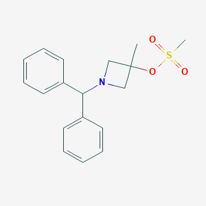 molecular formula C18H21NO3S B158188 1-Benzhydryl-3-methylazetidin-3-yl methanesulfonate CAS No. 133891-87-9