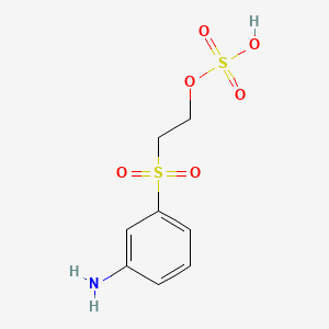 molecular formula C8H11NO6S2 B1581905 2-((3-Aminophenyl)sulphonyl) hydrogensulphate CAS No. 2494-88-4