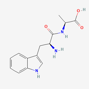 molecular formula C14H17N3O3 B1581936 2-[[2-amino-3-(1H-indol-3-yl)propanoyl]amino]propanoic acid CAS No. 24046-71-7