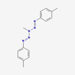 molecular formula C15H17N5 B1581941 N,N-bis[(4-methylphenyl)diazenyl]methanamine CAS No. 41798-81-6