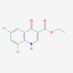 molecular formula C12H9Cl2NO3 B1581942 Ethyl 6,8-dichloro-4-hydroxyquinoline-3-carboxylate CAS No. 25771-89-5