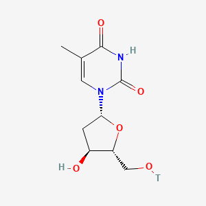 1-[(2R,4S,5R)-4-hydroxy-5-(tritiooxymethyl)oxolan-2-yl]-5-methylpyrimidine-2,4-dione