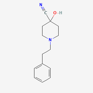 molecular formula C14H18N2O B1581954 4-Hydroxy-1-phenethylpiperidine-4-carbonitrile CAS No. 23804-59-3