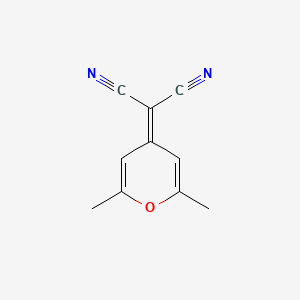 molecular formula C10H8N2O B1581969 丙二腈，(2,6-二甲基-4H-吡喃-4-亚甲基)- CAS No. 28286-88-6