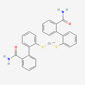 molecular formula C26H20N2O2S2Zn B1581971 ZINC;2-(2-carbamoylphenyl)benzenethiolate CAS No. 30429-79-9
